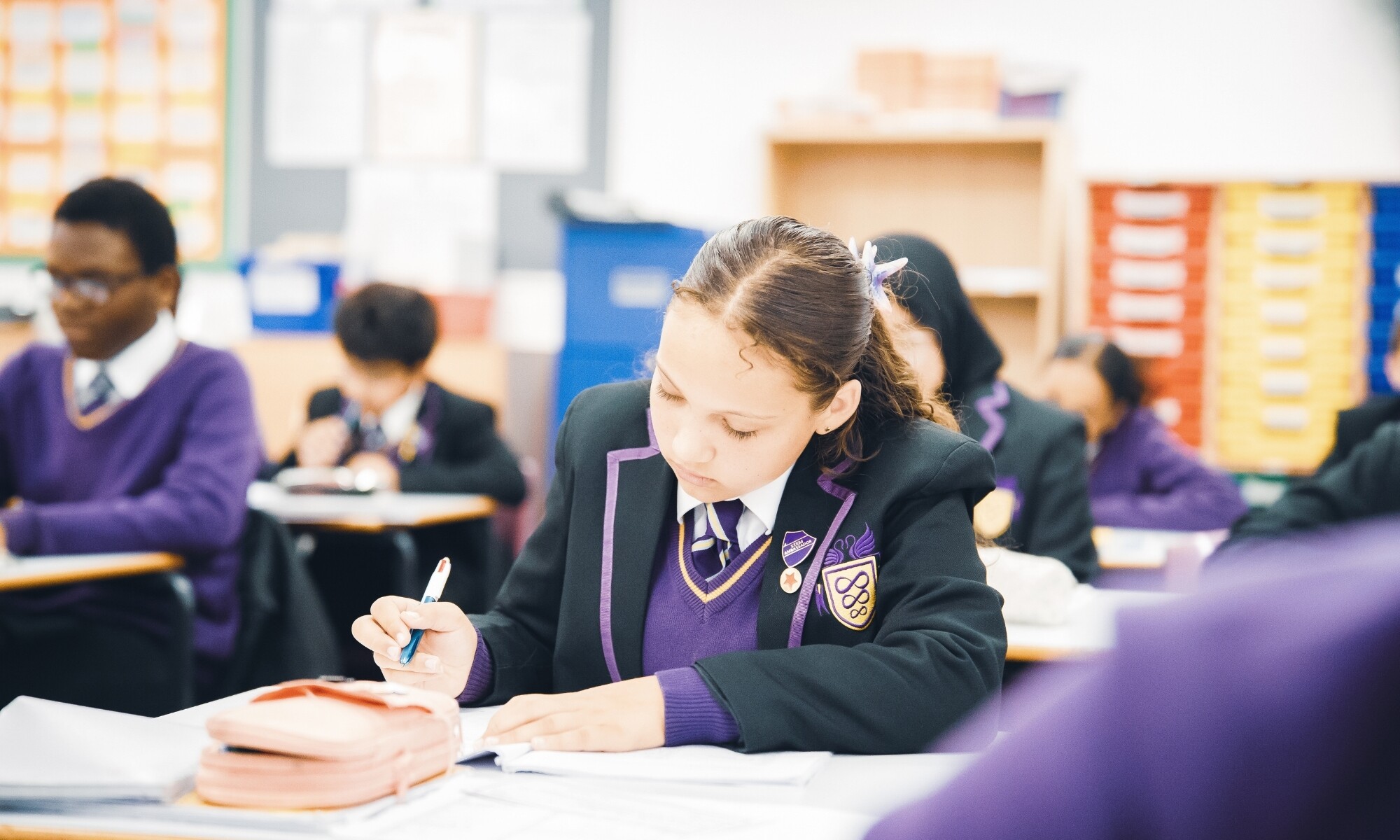 Student working